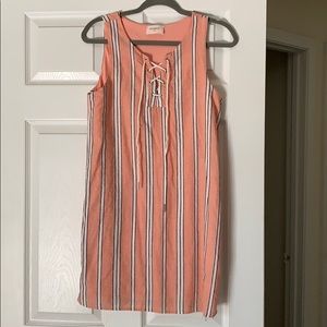 Everly coral dress